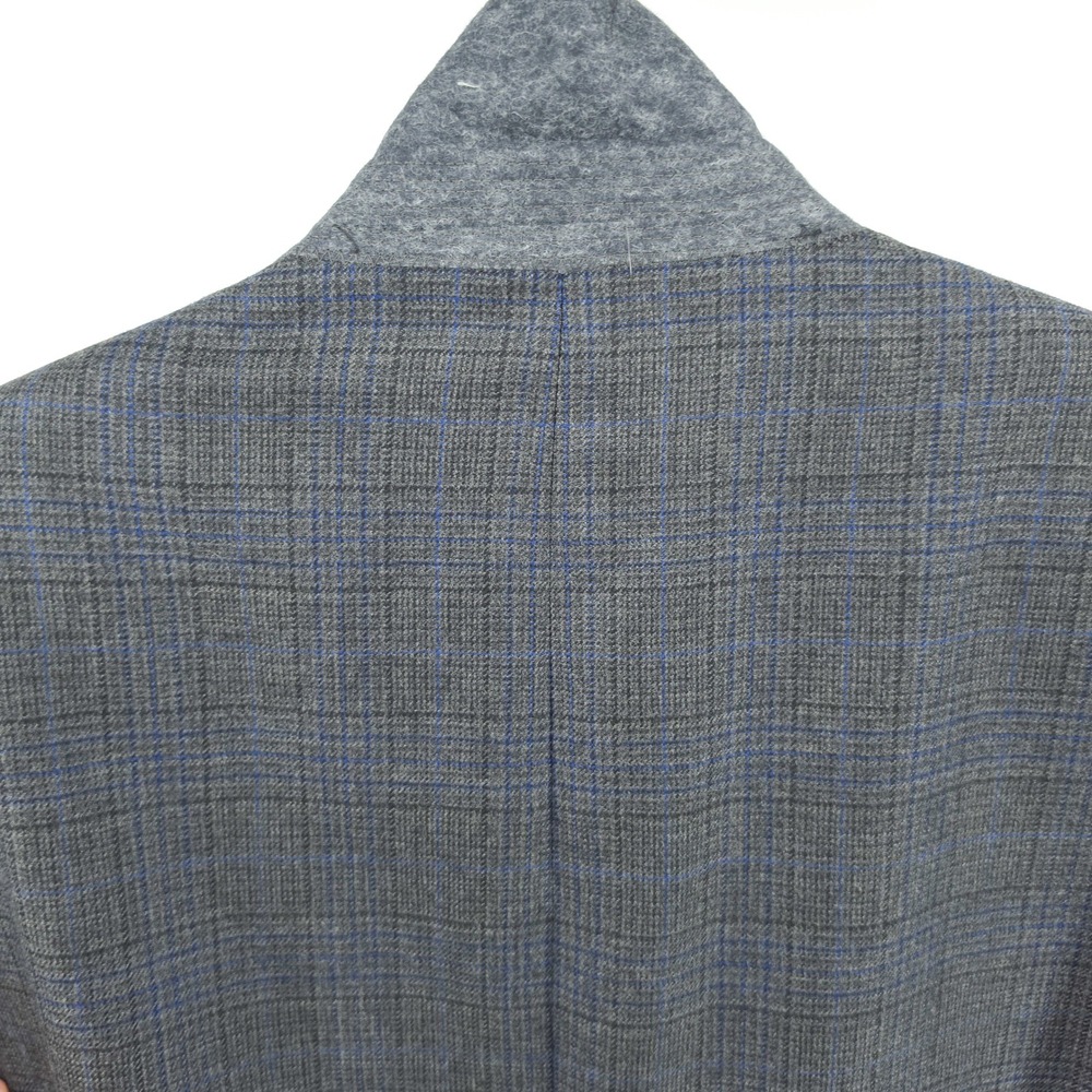 Brooks Brothers Men Sport Coat 100% Wool Grey Blue Glen Plaid 42R Madison Blazer - Picture 9 of 16